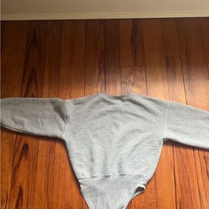 Zara- Gray Sweatshirt Bodysuit